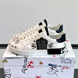 Men’s & Women’s Retro Board Chunky Shoes Breathable Panda Platform Campus Couple Shoes Black & White