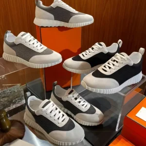 Men’s Women’s Retro Sporty Casual Lace Up Sneakers Breathable Mesh Slip Resistant Rubber Sole Bounce Walking Shoes