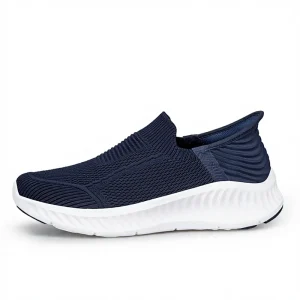 Men’s Women’s Spring Solid Mesh Sneakers Black Soft Soled Lightweight Slip On Casual Walking Couple Shoes