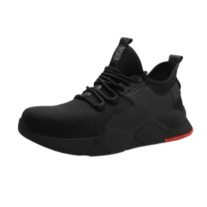 Men’s Work Boot Fashion Black Anti Slip Waterproof PU Steel Toe Safety Shoes for Heavy Industry Winter Season