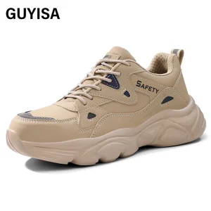 Men’s Work Shoes Puncture Resistant Microfiber Upper Safety Shoes for Men