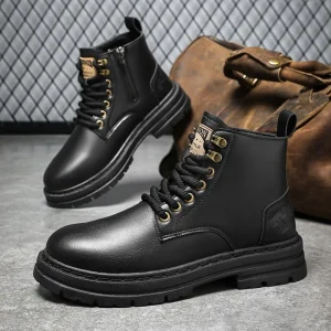 Men’s Workwear Boots High Top Versatile Thick Soled Casual Boots