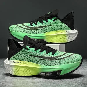 Men’s and Women’s Casual Sports Shoes Trendy Color Gradual Change Marathon Air Cushion Cushioning Running Shoes