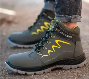 Men’s and Women’s Four Season Industrial Waterproof Safety Shoes with Steel Toe and Reinforced Toe Box