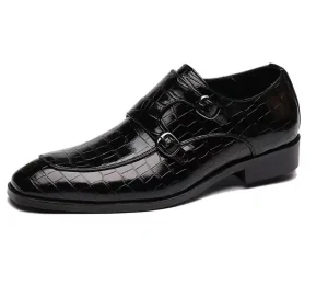 Monk Genuine Leather Men’s Style Shoes British Business Men’s Shoes Formal Dress Shoes Oxfords