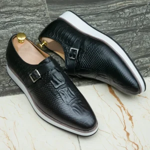 Morili Men’s Casual Leather Shoes Business Toe Layer Leather Mens Shoes for Weddings and Banquets MSH22