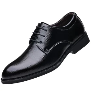 Motorcycle Racing 38-48 Embroidered Pointed PU EVA Rubber Black Handmade Luxury Genuine Formal Beads Men’s Leather Dress Shoes