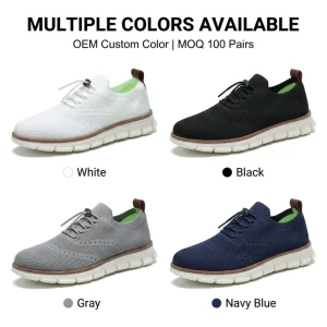 Multi-color Options Men Mesh Business Casual Footwear Large Size Light Wear-resistant Daily Walking Shoes
