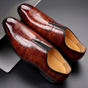 Multicolor Shiny Thick Soled British Light Luxury Men’s Loafers Versatile Business Comfort Dress Shoes
