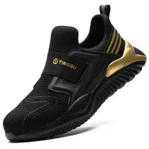 New Arrival Lightweight Men’s Industrial Waterproof Safety Shoes Anti-Static Casual Steel Toe Rubber Foot Protection