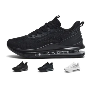 New Arrival Men’s Anti-slip Walking Style Shoes Black Air Cushion Fashion Sneakers with Custom Logo