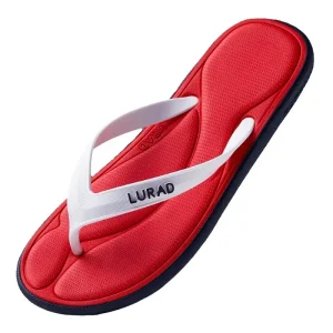 New Arrival Men’s Fashion Classy Flip-Flops Stylish Abrasion-Resistant Sandals 3D Printed Logo Open Toe Flat Slides Beach