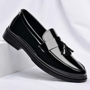 New Arrival PU Leather Shoes Men’s Classy Business Casual Breathable Heightening Peas Shoes