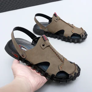 New Beach Sandals Outdoor Comfortable Wear-resistant Soft Sole Waterproof Lightweight Breathable Large Mens Sandals