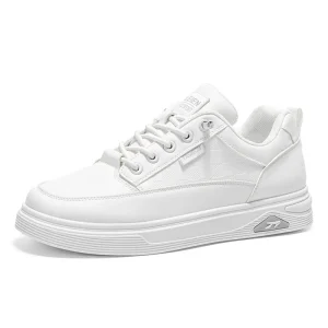 New Breathable Small White Shoes Versatile Thick Sole Sports Shoes for Male Students Casual Low Top Thick Sole Board Shoes