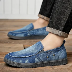 New Canvas Shoes Sports Breathable Lightweight Soft Sole Solid Color Simplicity Non-slip Comfortable Mens Casual Loafers