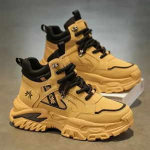 New Design Bright Colors Fashionable Men’s Thick Sports Leisure Shoes Fashionable Campus Shoes High Sense