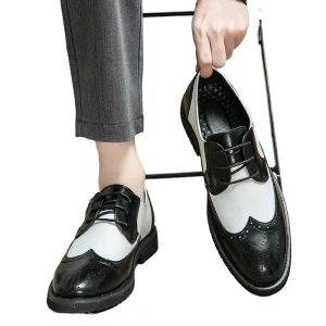 New Design Men’s Pointed Toe Oxfords Casual PU Shoes Breathable Solid Spring Autumn Fashion Style for Men