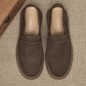 New Design Plus Size Breathable Summer Men’s Dress Shoes Full-grain Leather Formal Business Office Career Casual Slip-on Oxford