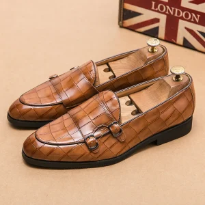 New Design Slip-on Casual Non-slip Loafers Big Size Low-cut Fashion PU Leather Breathable Men’s Dress Shoes