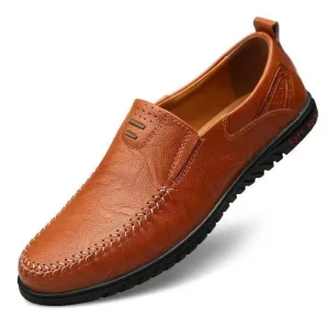 New Dress Men’s Loafers Black Color Eva Midsole Material Men’s Casual Flat Leather Shoes