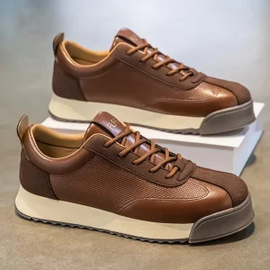 New Fashion Match Color Casual Board Shoes Men Thick Soles to Increase Office & Career Men’s Shoes
