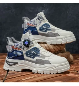 New Fashion Trend Men’s Outdoor Board Shoes Waterproof Wear-Resistant Anti-Slip Lace-Up for Winter Sports Leisure Work