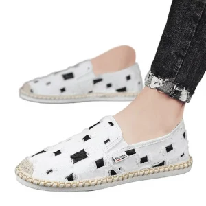 New Men’s Autumn Vintage Canvas Slip-On Loafers Walking Shoes