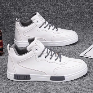 New Men’s Casual Breathable Walking Shoes Running Shoes Sports Sneaker Fashionable Thick Soles Board Shoes