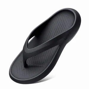 New Men’s Comfortable Black EVA Platform Flip-Flops Non-Slip Summer Outdoor Fashion Trend Breathable Slippers