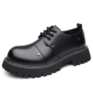 New Mens Derby Shoes Chunky Toe Thick Sole Lightweight Anti Odor Suede Shoes High Street Premium Commuter Shoes