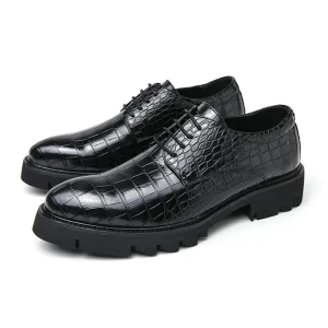 New Men’s Oxford Shoes Closed Toe Lace-Up Thick Soles Soft Wedding Shoes Office & Career Formal Autumn