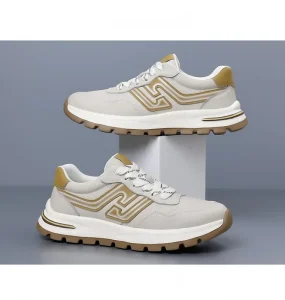 New Men’s Shoes Made of Top-Grain Cowhide Thick Sole Fashion Versatile Sport Style Casual Shoes