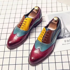 New Product Ideas Italy Design Lace-Up Genuine Leather Men’s Business Dress Shoes Office Loafers Oxford Spring Flat