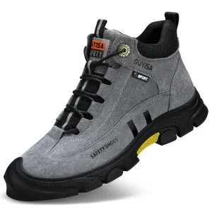 New Safety Shoes Men’s Anti Slip Impact Resistant Puncture Resistant Breathable Durable Steel Toe Outdoor Work Boots