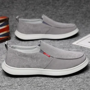 New Spring Canvas Casual Men’s Shoes Slip-on Breathable Anti-Slip Durable Cloth Lining Factory Direct Sales