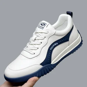 New Spring Men’s Casual Shoes Solid Lace Up Non Slip Durable Synthetic Rubber Outsole Outdoor Fashion Sports