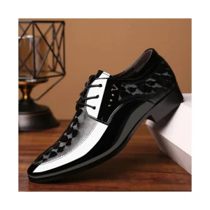 New Spring Shiny PU Leather Shoes Men’s Business Dress Shoes Large Men’s Shoes