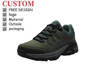 New Spring Style Men’s First-Layer Cowhide Outdoor Waterproof Non-Slip Hiking Shoes Customizable