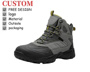 New Spring Style Men’s Outdoor Waterproof Non-Slip Hiking Shoes with Toe Cap Protection Short Hiking Boots Customizable