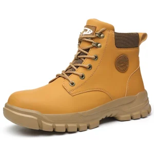 New Stvle Construction Waterproof Genuine Leather Anti slip Work Safety Shoes for Man Safety Shoes Steel Toe Work Boots Safety