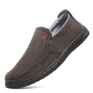 New Style Men’s Canvas Flat Shoes No Lace Canvas Shoes