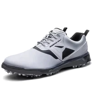 New Style Men’s Microfiber Leather Golf Shoes Non Slip Rotation Shoelace Mesh Lining for All Seasons Summer Winter Spring Autumn