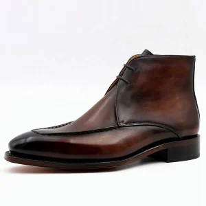 New Style Office Shoes Men Calf Leather Oxfords Men Leather Boots Blake Stitch Welted Men Shoes Dress Boots