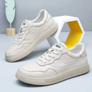 New Trendy Shoes Men’s Genuine Leather Sports Casual Shoes Slip on Style Korean Version Comfortable Men’s Shoes