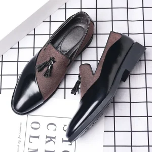 New classic men’s business dress shoes Plus size slip-on casual shoes Flat leather wedding party shoes