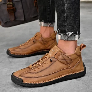 Non slip Rubber Sole Handmade Men’s Fashion Boots Outdoor Casual Shoes Women Comfortable Walking Shoes Men Leather Shoes