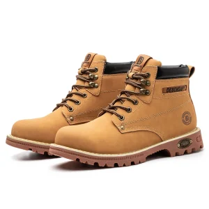 OEM China Fur Work Boots Anti Smashing Martin Steel Toe Winter Safety Shoes for Men Men’s Women’s Rubber