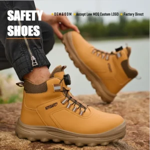 OEM Comfortable Security Men’s Fashion Classic Safety Boots Anti Smashing and Puncture-proof Steel Toe Safety Shoes