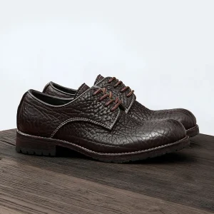 OEM Custom Light Luxury Top Grain Cowhide Oxford Shoes Goodyear Welt British Leather Sole Comfort Spring Men’s Lace up Shoes